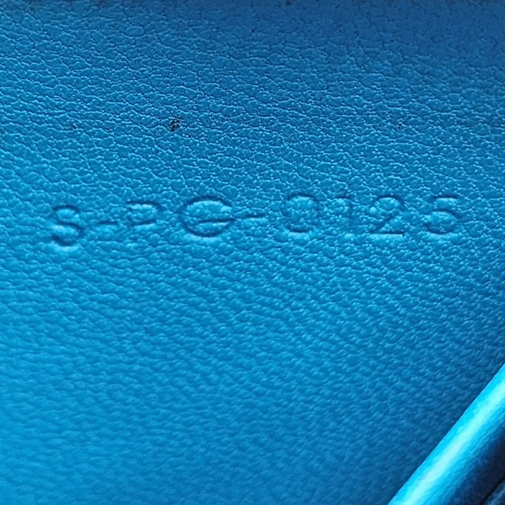Authentic Celine Long Zippy Continental Wallet Blue Pebbled Leather Italy 2015 - Picture 6 of 16